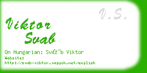 viktor svab business card